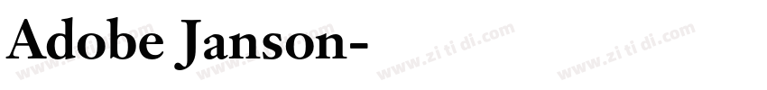 Adobe Janson字体转换